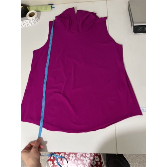 Dorothee Schumacher Magenta Hooded Tank Top Womens Size 6 - Picture 6 of 6
